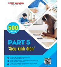 500 câu hỏi kinh điển trong Toeic Part 5