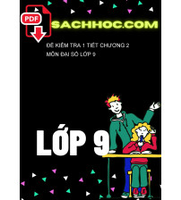 Đề kiểm Tra 1 Tiết Chương 2 Môn Đại Số Lớp 9