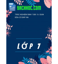 Trắc Nghiệm Sinh 7 Bài 13- Giun Đũa Có Đáp Án