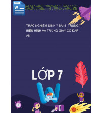 Trắc Nghiệm Sinh 7 Bài 5- Trùng Biến Hình Và Trùng Giày Có Đáp Án